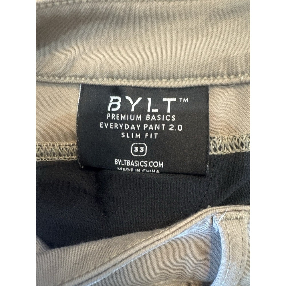 BYLT Everyday Pant 2.0 Slim Fit 33 Brown - Picture 5 of 6